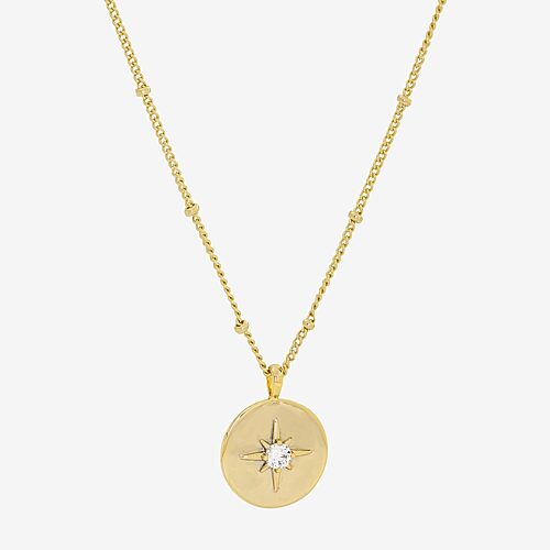 Sparkle Allure Birthstone Womens Red Cubic Zirconia 14K Gold Over Brass Round 16 Inch Pendant Necklace, One Size, April