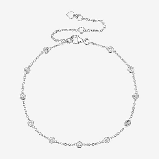 1/10 CT. T.W. Diamond Strand Bracelet in Sterling Silver or 14K Gold Over Silver