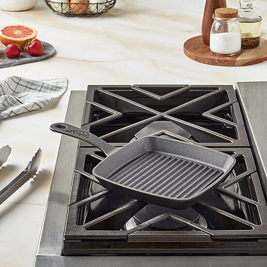 Mason Craft And More Square 6 3/4 Inch Cast Iron Grill Pan