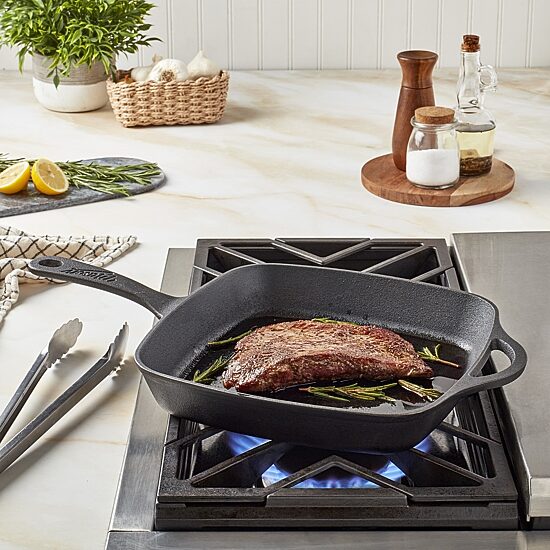 Mason Craft And More Square With Assist Handles 11 Inch Cast Iron Frying Pan