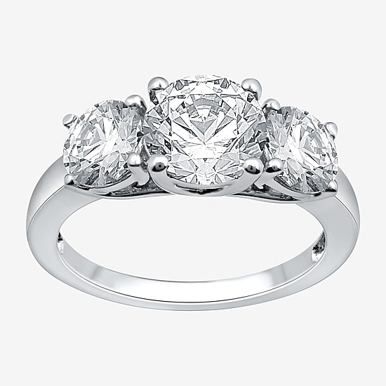 3 CT. T.W. Lab-Grown (G / SI1-SI2) Diamond Round 3-Stone Engagement Ring in 14K Gold