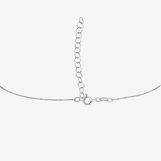 DiamonArt® Womens White Cubic Zirconia Sterling Silver Starburst Pendant Necklace