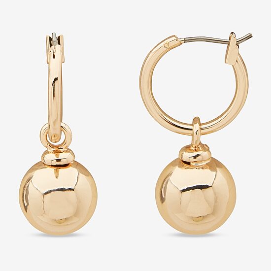 Worthington Womens 30.5mm Hoop Earrings