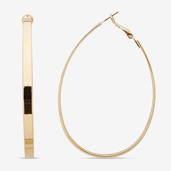 Worthington Womens 63.5mm Hoop Earrings