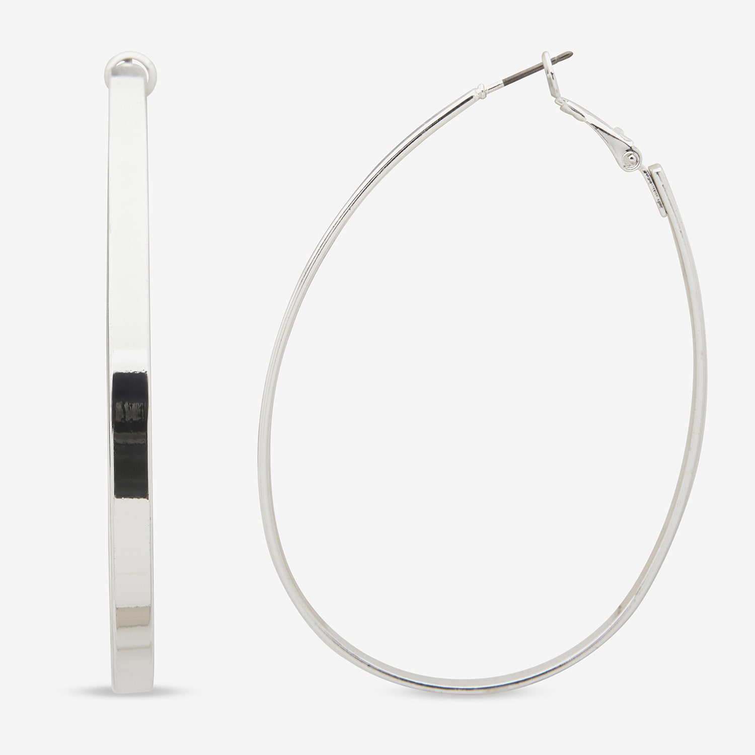 Worthington Womens 63.5mm Hoop Earrings