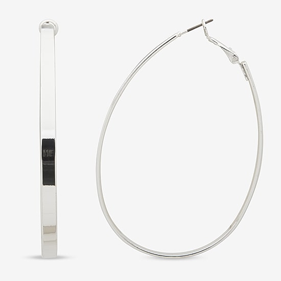 Worthington Womens 63.5mm Hoop Earrings