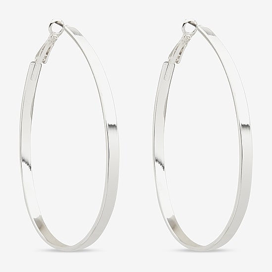 Worthington Womens 63.5mm Hoop Earrings