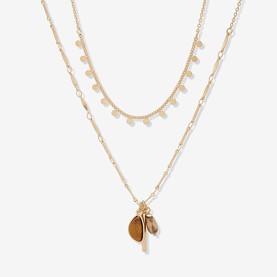 A.N.A Womens Brown Tiger's Eye 16 Inch Strand Necklace