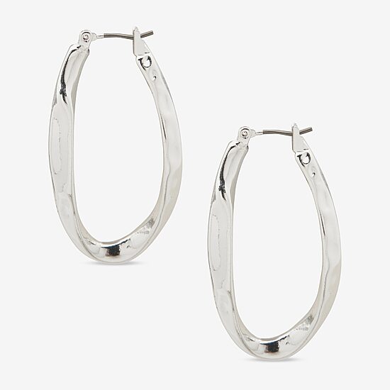 Worthington Womens 38.1mm Hoop Earrings