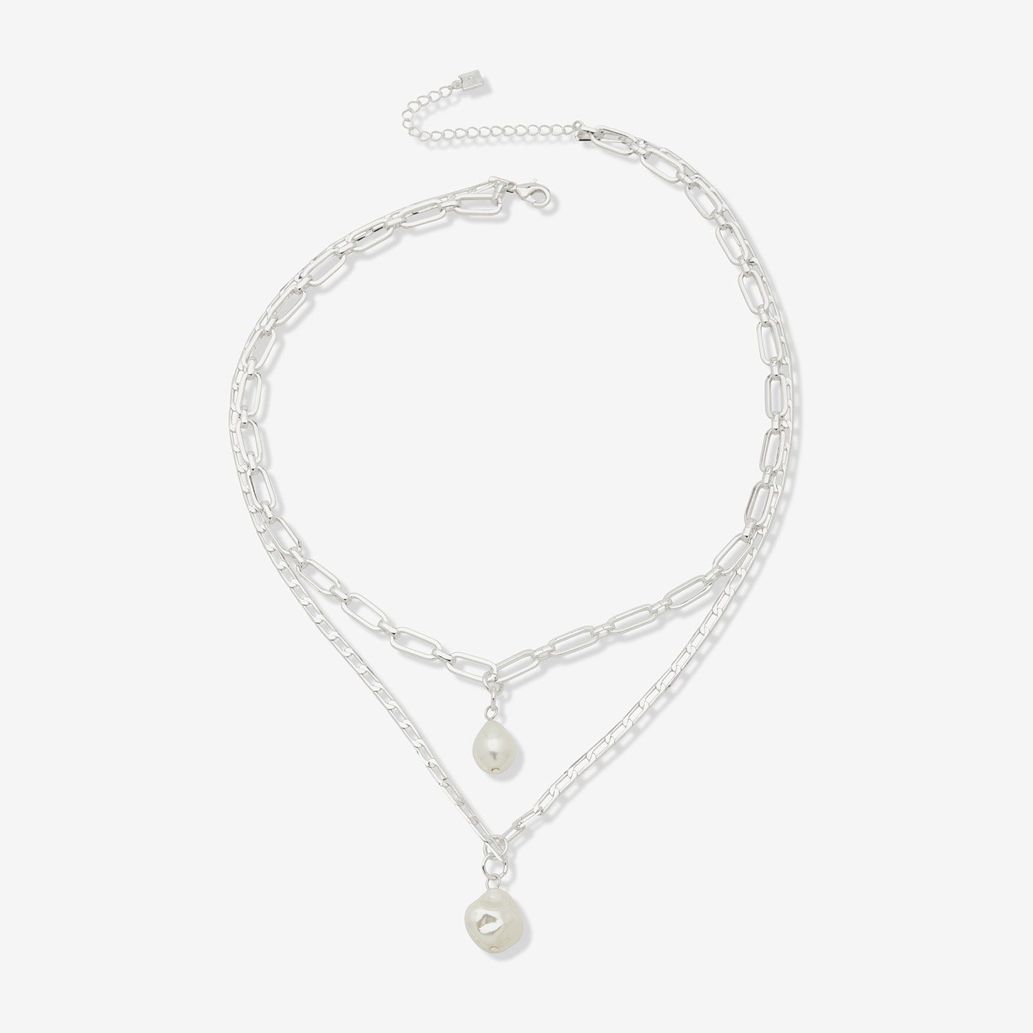 Worthington Silver Tone Simulated Pearl Womens 21 Inch Strand Necklace