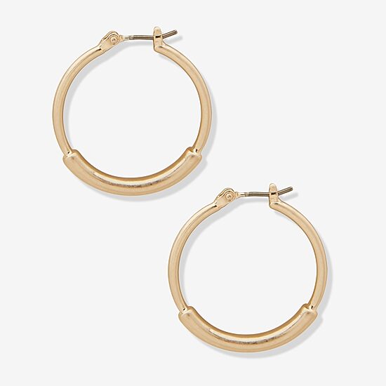 A.N.A Tube Womens Hoop Earrings