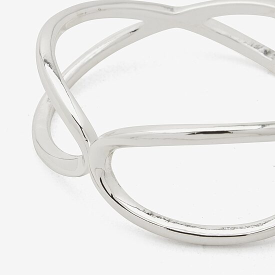 Worthington Silver Tone Twisted Womens Cuff Bracelet