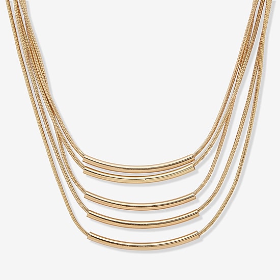 Worthington Gold Tone Womens 17 Inch Strand Necklace