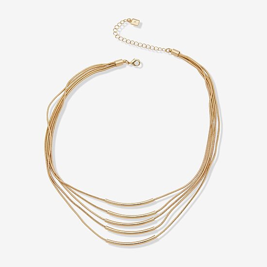 Worthington Gold Tone Womens 17 Inch Strand Necklace