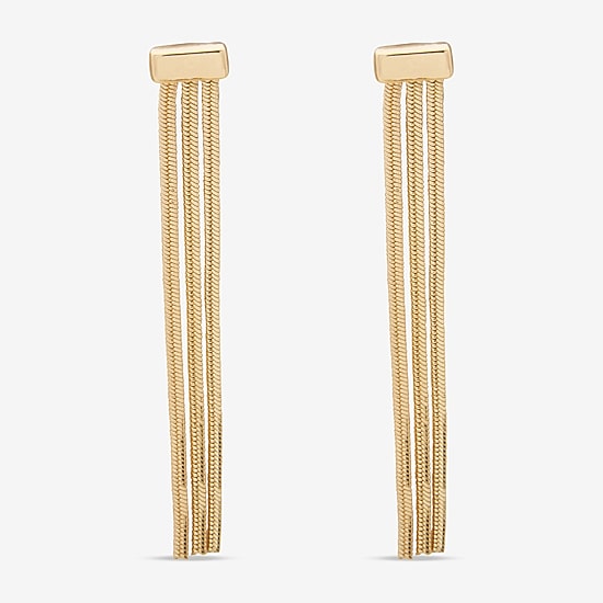 Worthington Snake Chain Linear Womens Drop Earrings