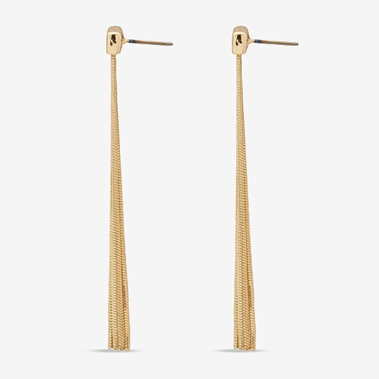 Worthington Snake Chain Linear Womens Drop Earrings