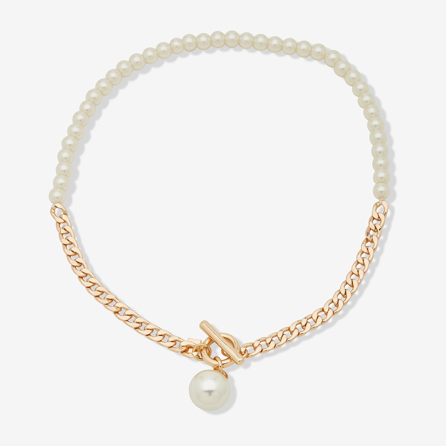 Worthington Toggle Pendant Womens White Simulated Pearl 19 Inch Pendant Necklace