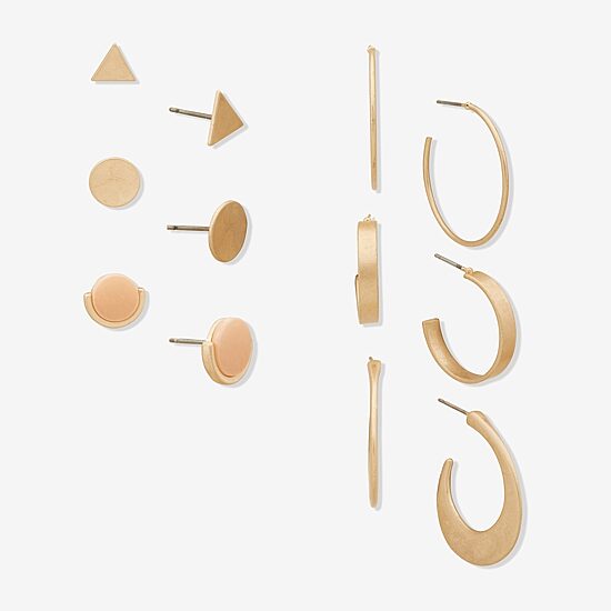 A.N.A Womens 6 Pair Earring Set