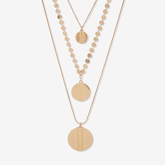 A.N.A Gold Tone Womens 39 Inch Strand Necklace