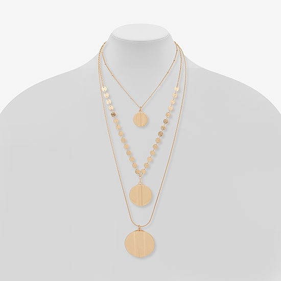 A.N.A Gold Tone Womens 39 Inch Strand Necklace