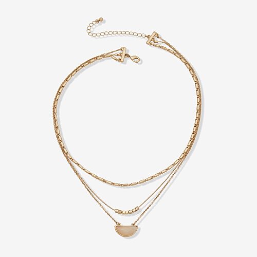 A.N.A Gold Tone Womens 24 Inch Strand Necklace, One Size, Yellow
