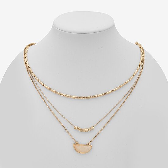 a.n.a Gold Tone Womens 24 Inch Strand Necklace