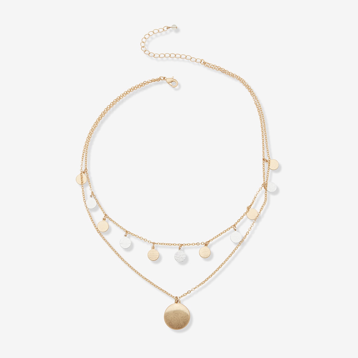 a.n.a Two Tone Womens 16 Inch Strand Necklace