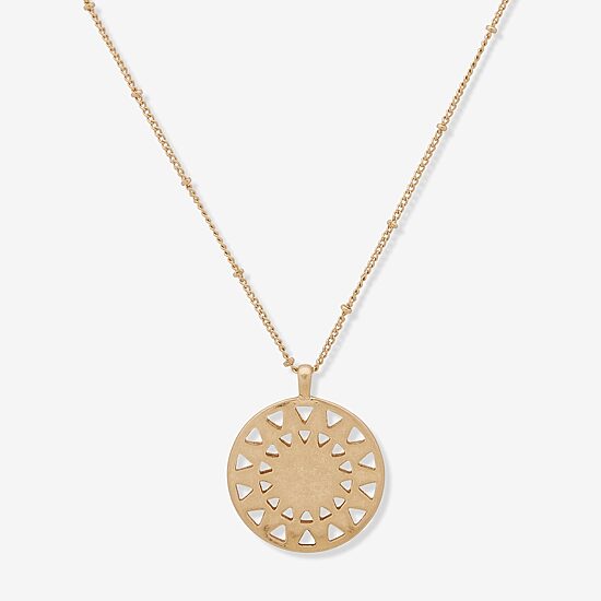 A.N.A Womens Sunburst 17 Inch Pendant Necklace