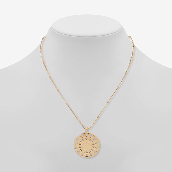 A.N.A Womens Sunburst 17 Inch Pendant Necklace