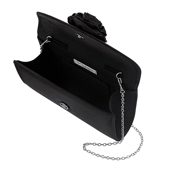 N By Nina Frily Rosette Emebellished Flap Clutch Evening Bag