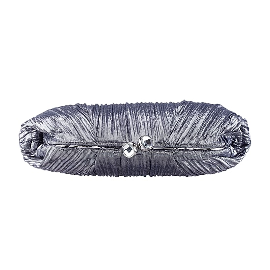 I. Miller Wisty Pleated Metallic Frame Clutch Evening Bag