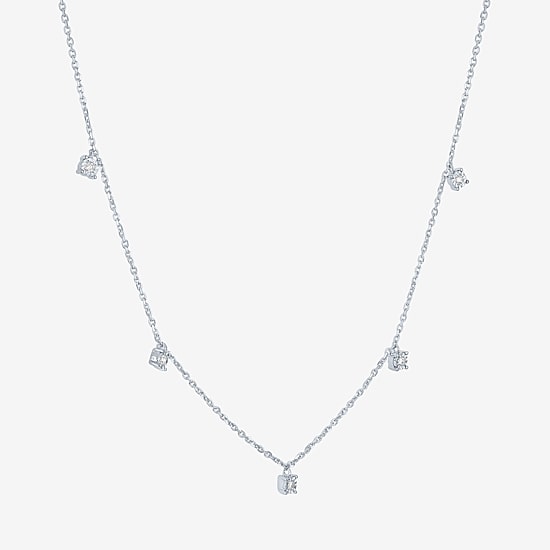 Diamond Addiction (G-H / Si2-I1) Womens 1/10 CT. T.W. Lab Grown White Diamond Sterling Silver 18 Inch Pendant Necklace