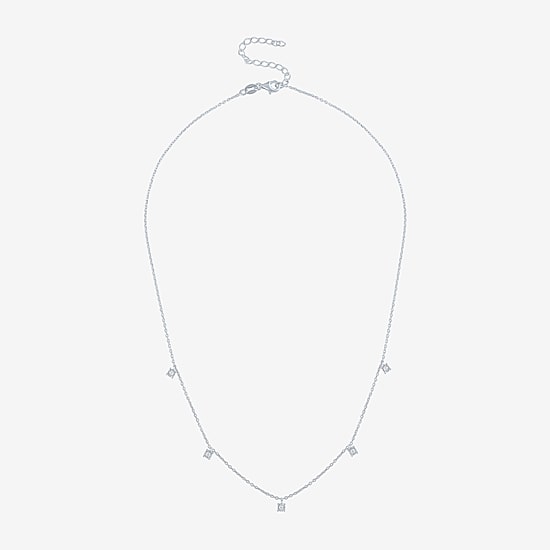 Diamond Addiction (G-H / Si2-I1) Womens 1/10 CT. T.W. Lab Grown White Diamond Sterling Silver 18 Inch Pendant Necklace