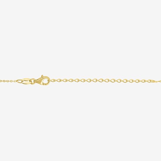 Diamond Addiction (G-H / I1-I2) Womens 1/10 CT. T.W. Lab Grown White Diamond 14K Gold Over Silver Moon 16 Inch Pendant Necklace