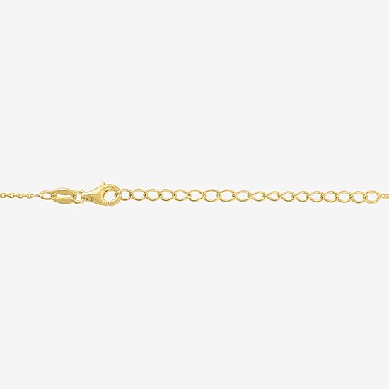 Diamond Addiction (G-H / I1-I2) Womens 1/10 CT. T.W. Lab Grown White Diamond 14K Gold Over Silver Round 16 Inch Pendant Necklace