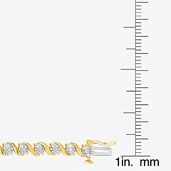 (I / I1) Womens 1/2 CT. T.W. Lab Grown White Diamond Sterling Silver 7.25 Inch Tennis Bracelet