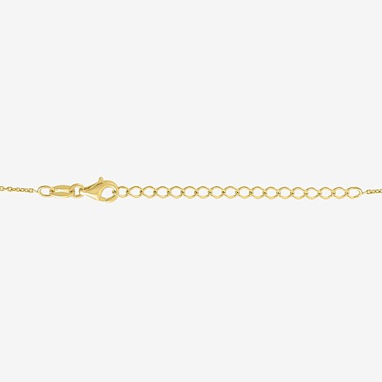 Diamond Addiction Womens 1/10 CT. T.W. Lab Created Blue Sapphire 14K Gold Over Silver Evil Eye 18 Inch Pendant Necklace