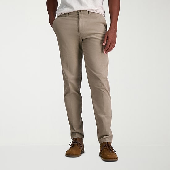 Haggar Corduroy Mens Straight Fit Flat Front Pant