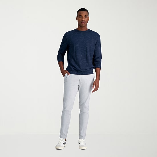 Haggar Life Khaki Mens Comfort Waistband Slim Fit Flat Front Pant
