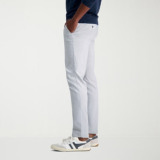 Haggar Life Khaki Mens Comfort Waistband Slim Fit Flat Front Pant
