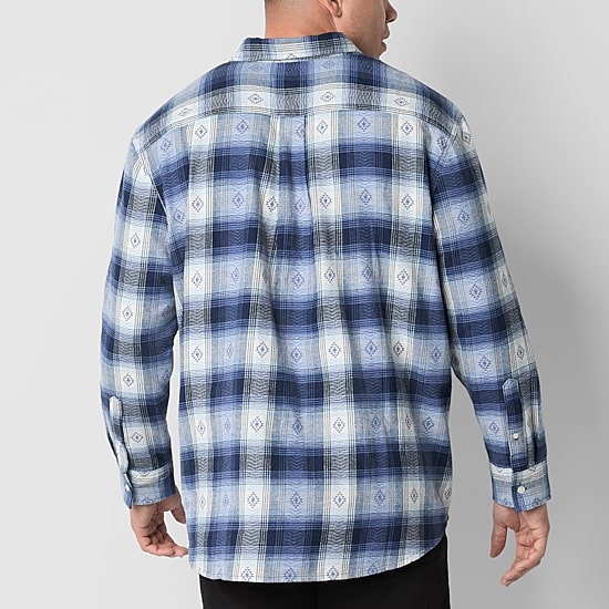 Arizona Mens Long Sleeve Regular Fit Big and Tall Flannel Shirt