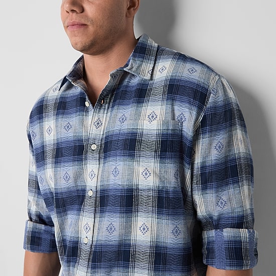 Arizona Mens Long Sleeve Regular Fit Big and Tall Flannel Shirt