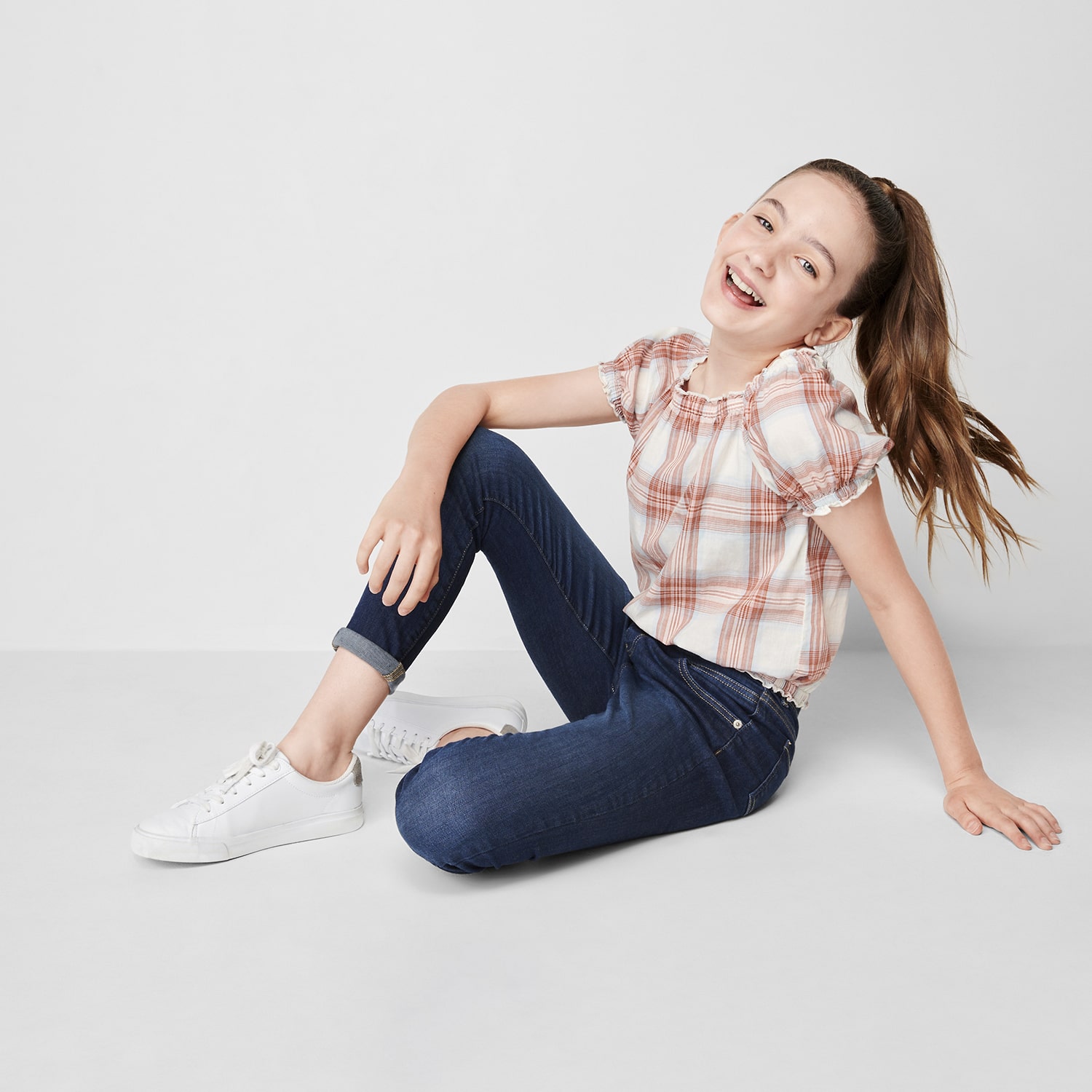 Thereabouts Little & Big Kid Girls Adjustable Waist Stretch Fabric High Rise Skinny Fit Jegging