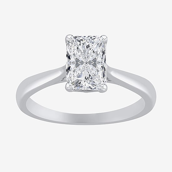 1 1/2 CT. Lab-Grown (G / VS2)  Diamond 14K Gold Radiant-Cut Solitaire Engagement Ring