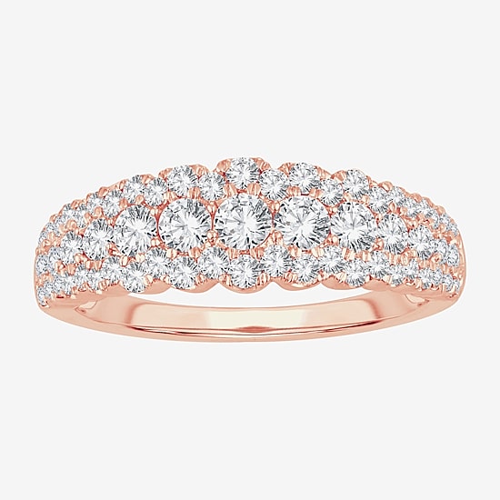 Womens 1 CT. T.W. Natural White Diamond 10K Gold Anniversary Band