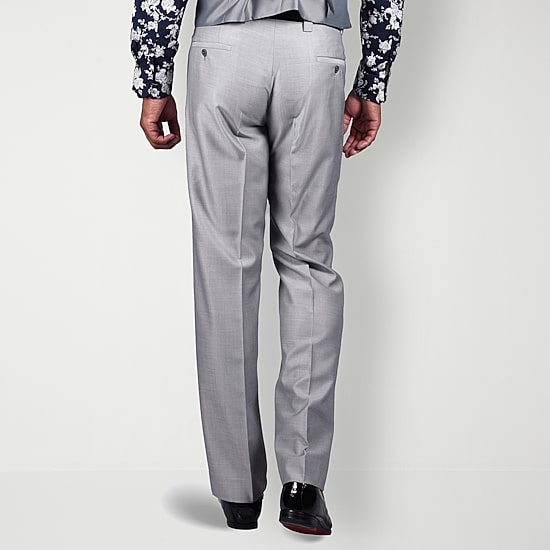 Steve Harvey Shantung Mens Classic Fit Pleated Front Suit Pant