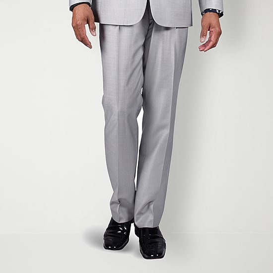 Steve Harvey Shantung Mens Classic Fit Pleated Front Suit Pant