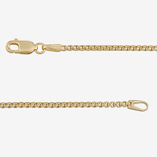 Made in Italy Womens 14K Gold 18 Inch Box Chain Necklace