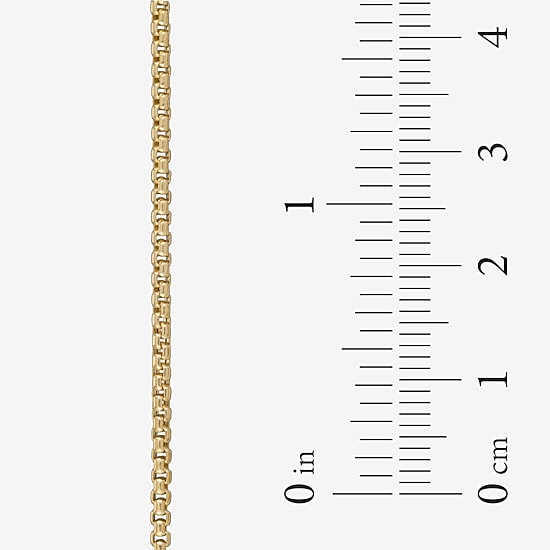 Made in Italy Womens 14K Gold 18 Inch Box Chain Necklace
