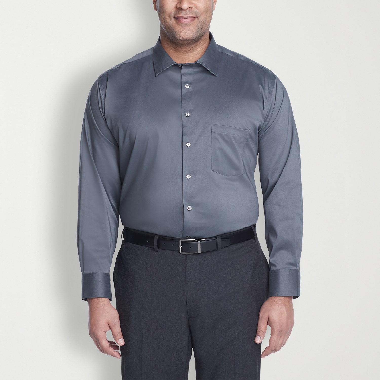 Van Heusen Big and Tall Ultra Flex Mens Regular Fit Wrinkle Free Long Sleeve Dress Shirt